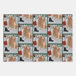 Golden Retriever Weihnachtsgeschenke Geschenkpapier Set