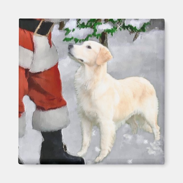 Golden Retriever Weihnachtsgeschenke Magnet (Vorne)