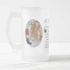 Golden Retriever Weihnachtsgeschenke Mattglas Bierglas