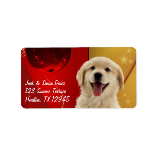Golden Retriever Weihnachtsgeschenke oder Adresset Adressaufkleber