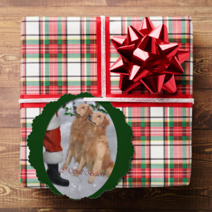 Golden Retriever Weihnachtsgeschenke Ornament Karte
