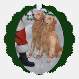 Golden Retriever Weihnachtsgeschenke Ornament Karte