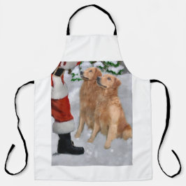 Golden Retriever Weihnachtsgeschenke Schürze