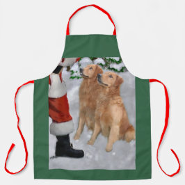 Golden Retriever Weihnachtsgeschenke Schürze