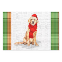 Golden Retriever Weihnachtshund Kariert