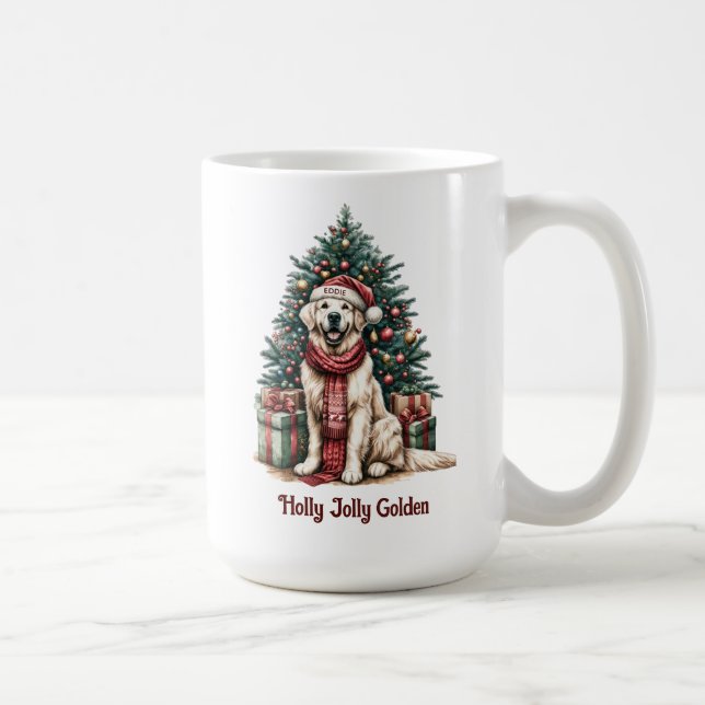 Golden Retriever Weihnachtshund Lover Geschenk Kaf Kaffeetasse (Rechts)
