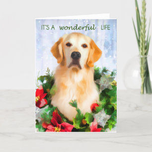 Golden Retriever Weihnachtskarte Feiertagskarte