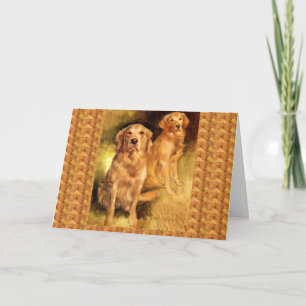 Golden Retriever Weihnachtskarte Feiertagskarte