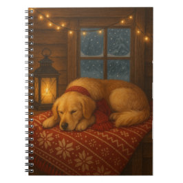 Golden Retriever Weihnachtskarte Notizblock