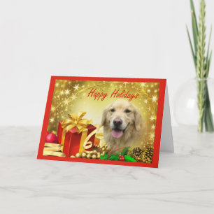 Golden Retriever Weihnachtskarten Geschenke Feiertagskarte
