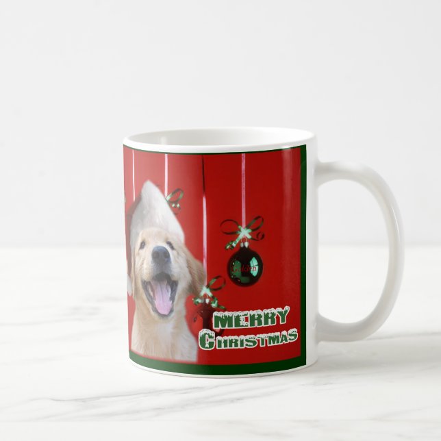 Golden Retriever Weihnachtskarten Geschenke Tasse (Rechts)