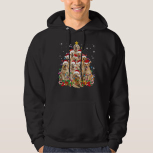 Golden Retriever Weihnachtsleuchten Baum Hoodie