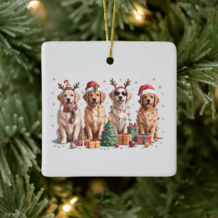 Golden Retriever Weihnachtsliebhaber Hundemutter X Keramikornament
