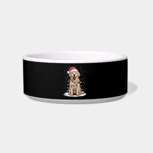 Golden Retriever Weihnachtsmann-Christbaum-Lichter Napf