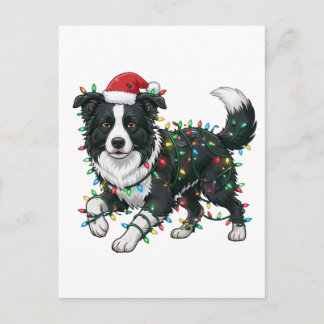 Golden Retriever Weihnachtsmann Hut Weihnachtsbele Feiertagspostkarte