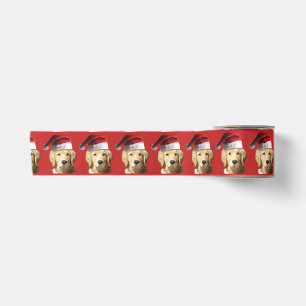 Golden retriever Weihnachtsmann Satinband