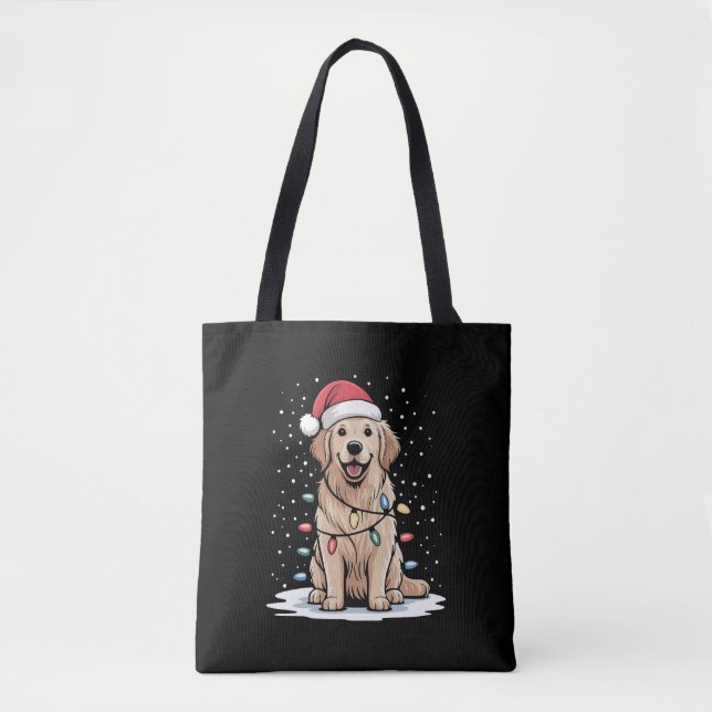 Golden Retriever Weihnachtsmann Weihnachtsbaum Lic (Vorderseite)