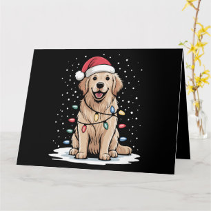 Golden Retriever Weihnachtsmann Weihnachtsbaum Lic Karte