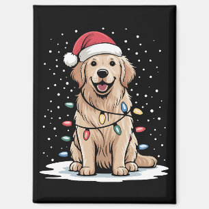 Golden Retriever Weihnachtsmann Weihnachtsbaum Lic Magnet
