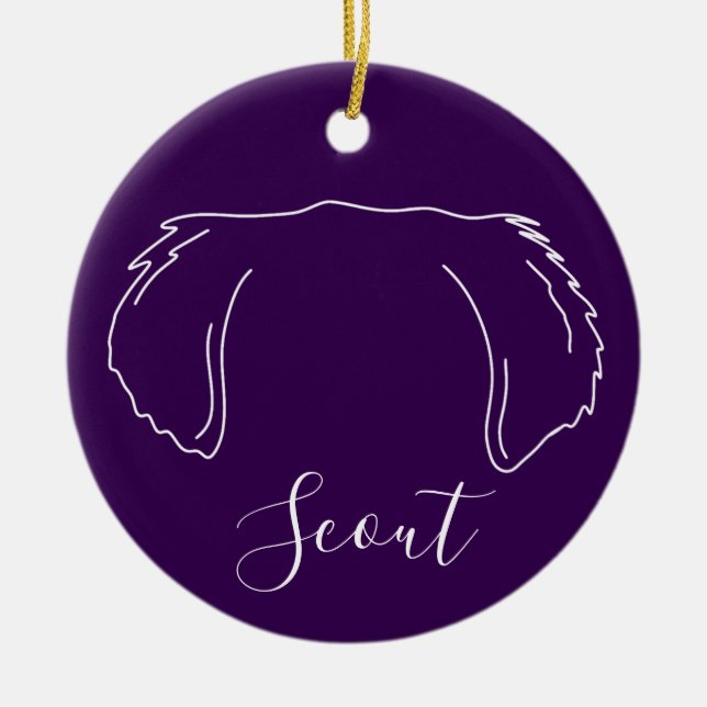 Golden Retriever Weihnachtsschmuck (Om Logo) (Vorne)