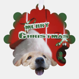 Golden Retriever Weihnachtsschmuckkarte Ornament Karte