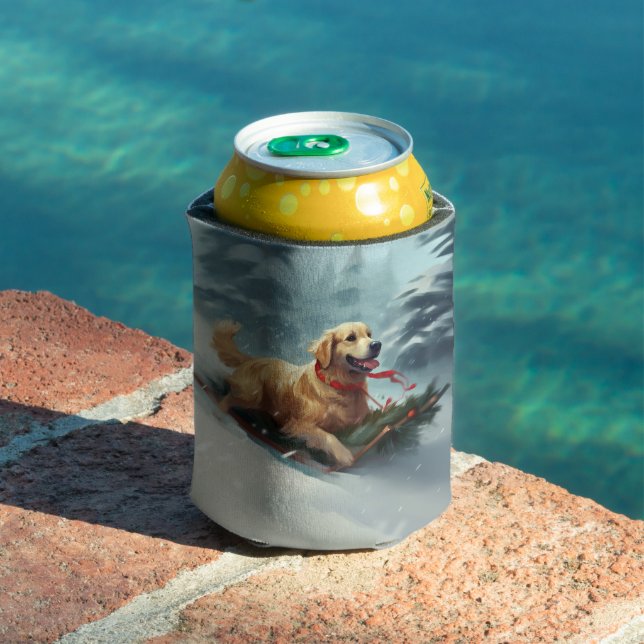 Golden Retriever Weihnachtsschnee Winter Dosenkühler (In Situ Pool)