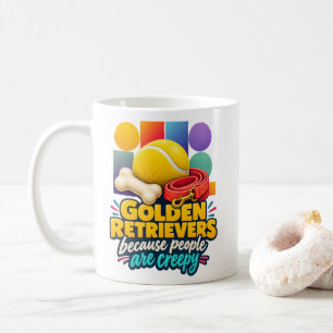 Golden Retriever Weil Menschen Unheimlich Liebhabe Kaffeetasse