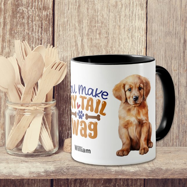 Golden Retriever Welpe, die meinen Schwanz Wag Tasse (Von Creator hochgeladen)