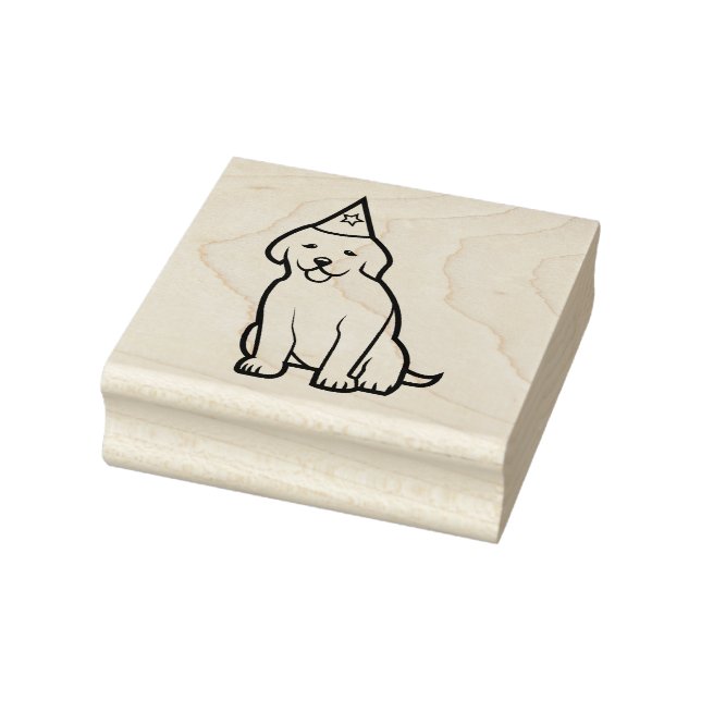 Golden Retriever Welpe Geburtstag Gummistempel (Stempel)