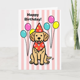Golden Retriever Welpe Geburtstag Karte