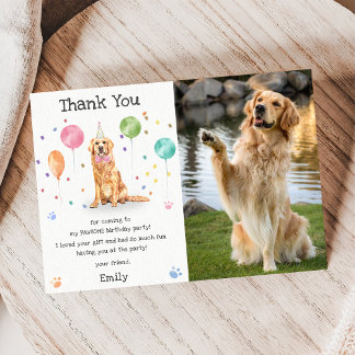 Golden Retriever Welpe Hund Geburtstag Danke Karte