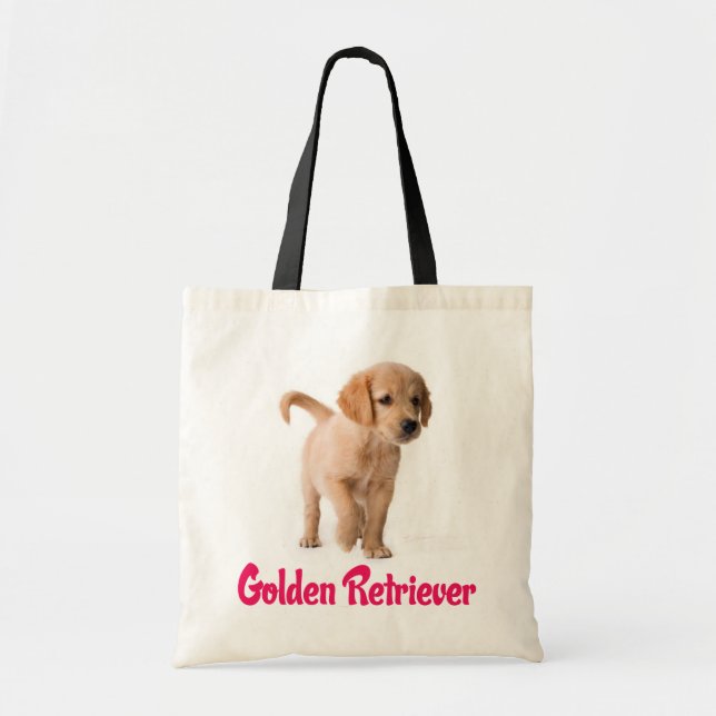   Golden Retriever Welpe Hund Leinwand Tote Tasche (Vorne)