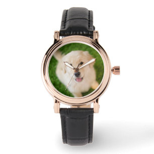 Golden Retriever Welpe im Gras Armbanduhr