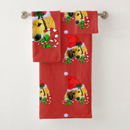 Golden Retriever Welpe Weihnachten Badhandtuch Set