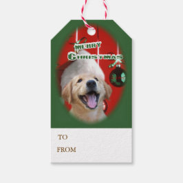 Golden Retriever Welpe Weihnachten Geschenkanhänger