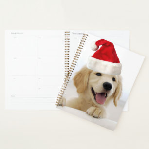 Golden Retriever Welpe Weihnachten Planer