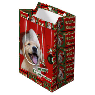 Golden retriever-Welpen-Weihnachten Mittlere Geschenktüte
