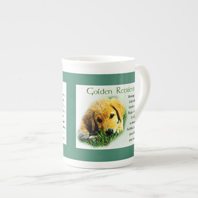 Golden Retriever Welppy Heritage Geschenke Prozellantasse (Vorderseite Rechts)