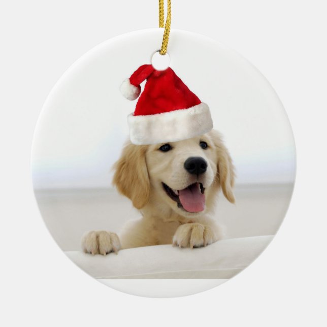 Golden Retriever Welppy Holiday Weihnachtsschmuck (Vorne)