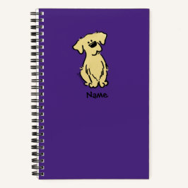 Golden Retriever Welppy - Lila - Notizbuch