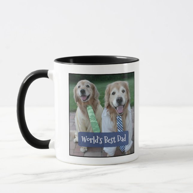 Golden Retriever Weltbeste Vater Vatertag Tasse (Links)