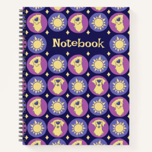 Golden Retriever Whimsical Sonne Benutzerdefiniert Notizbuch