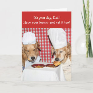 Golden Retriever Whopping Burger Father's Day Karte