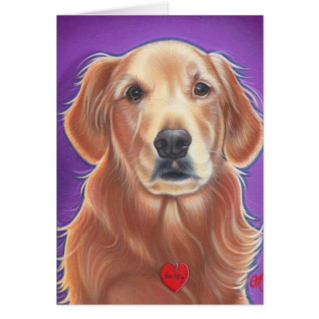 Golden retriever-wilder Hundekarte (Vorne)