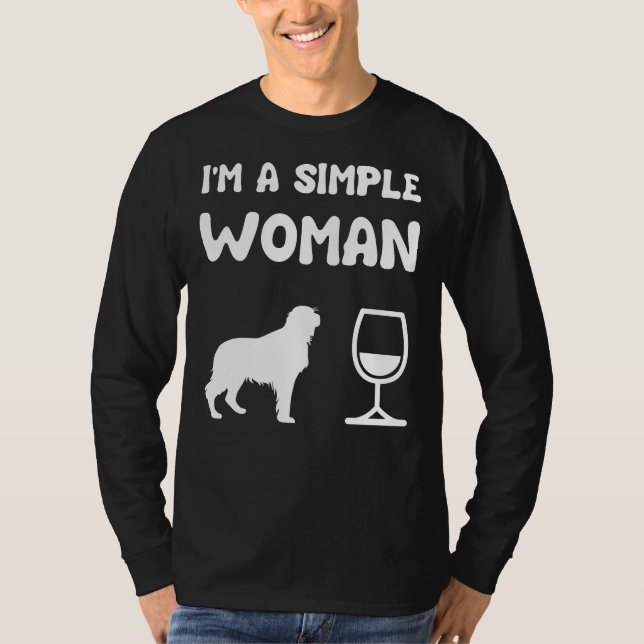 Golden Retriever Wine T-Shirt (Vorderseite)