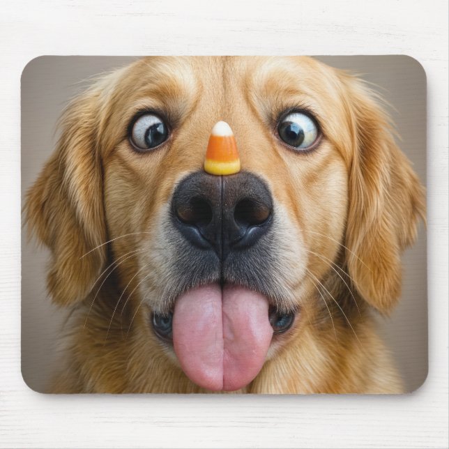 Golden Retriever With Candy Corn Mousepad (Vorne)