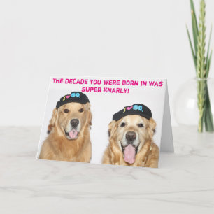 Golden retrieverröhrenachtziger jahre Geburtstag Karte