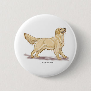 Golden Retrievers Button