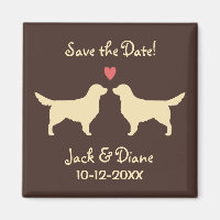 Golden Retrievers Hochzeit Sichern Sie das Datum