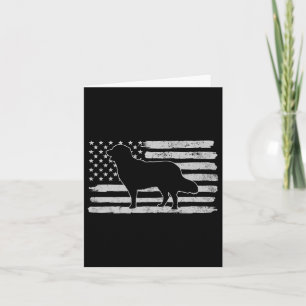 Golden Retrievers Hund USA Flag 4. Juli Karte